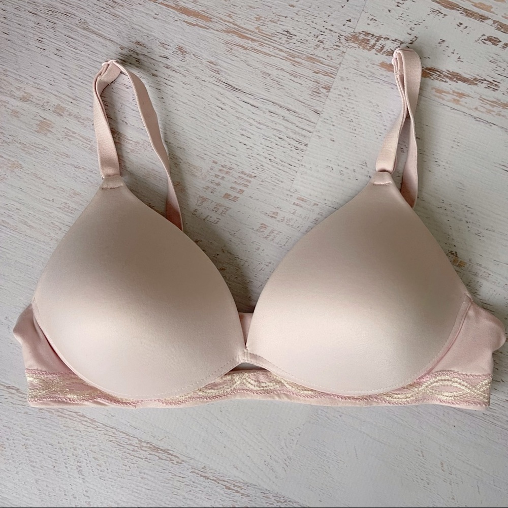 Warner’s Bra 34B Push Up Wireless Pale Pink